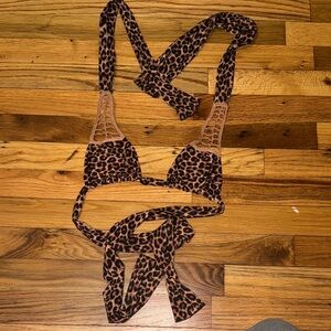Acacia Swimwear crocheted Leopard Print Bikini